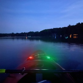 4Pack Kayak Lights with IPX8 Fish-shaped Waterproof Bag, Battery Operated Navigation Lights for Night Kayaking, Clip on for Paddle board, Pontoon Boat, Dinghy, Canoe, Jetski, Kayak Accessories-Amzonly