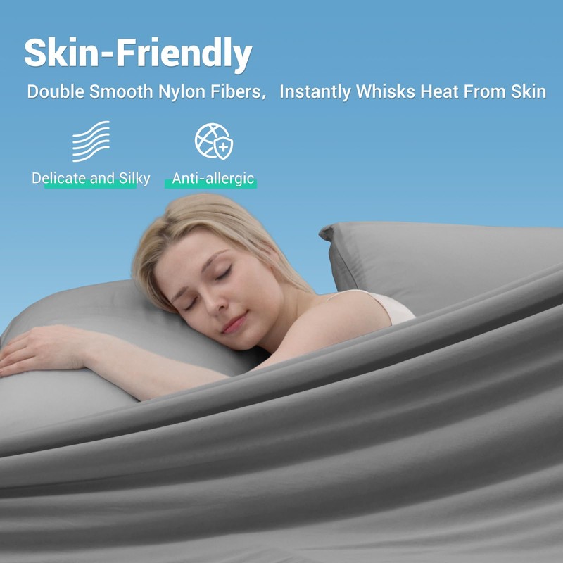 Marchpower Cooling Blanket, Arc-Chill 3.0 Cool-to-Touch Technology Summer Blanket（Q-MAX>0.5）, Breathable