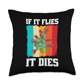Venus Fly Trap Flower Venus Fly Plant Seeds Venus Fly Traps Throw Pillow