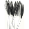 Black Stripped Hackle Feathers - Fascinators, weddings.4 inches approx x
