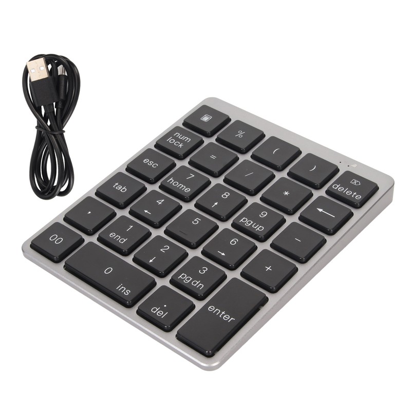 Numeric Keyboard Mini USB Rechargeable Wired 28 Keys Thin Portable