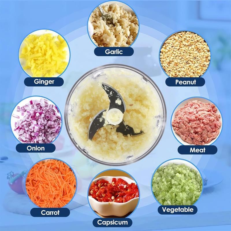 Electric Mini Food Chopper, Wireless Portable Enhanced Power 3 blades