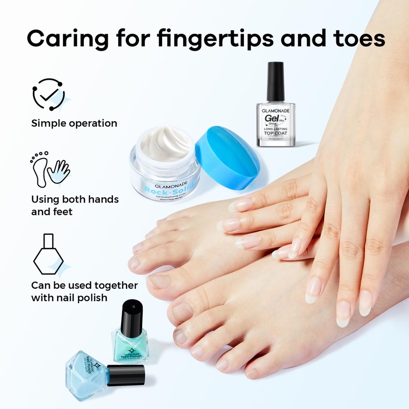 Glamonade Hard Nail Strengthening Cream: Nail strengthener and Cuticle Treatment
