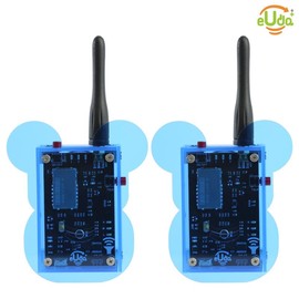 eUda+ Assembly Toy Walkie Talkie Kit – Fun Science Experiment for Kids – Spark Your Cuariosity - Shape: Bear &  Transparent Blue