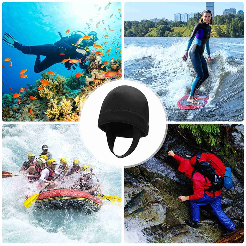 2mm Neoprene Snorkeling Cap UV Protection Warm Diving Hood Wetsuit