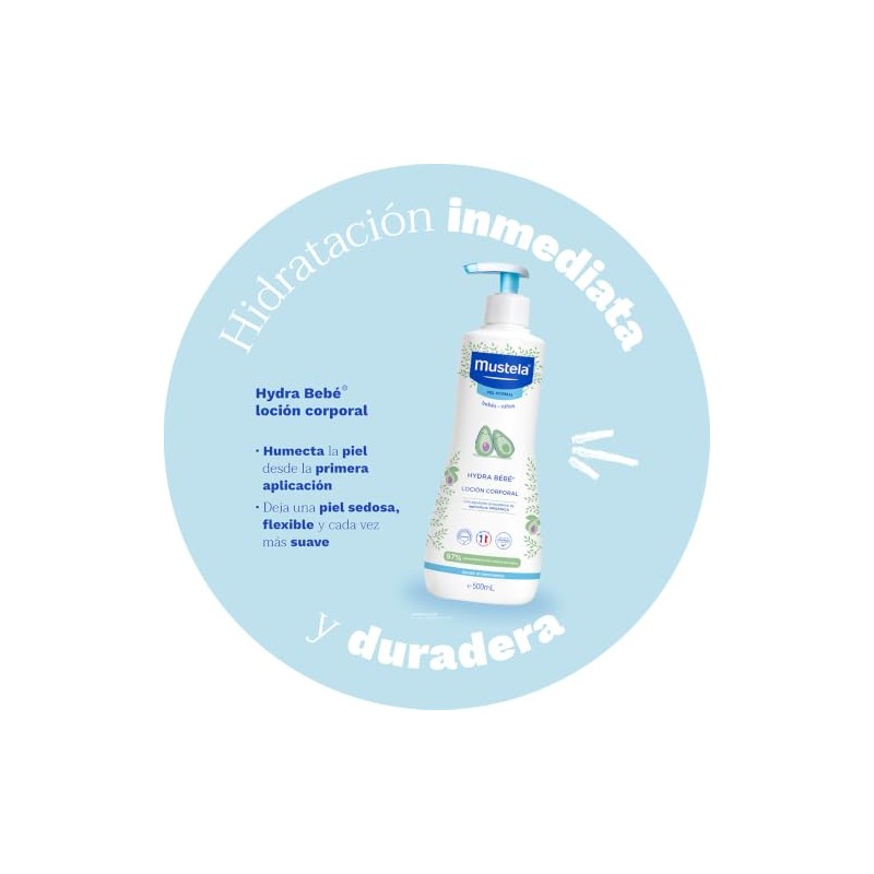 Mustela Hydra Bebé, Loción Corporal Hidratante, 500ml