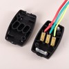 2 x 3 Terminal Electrical Junction Box Flex Connector, Black