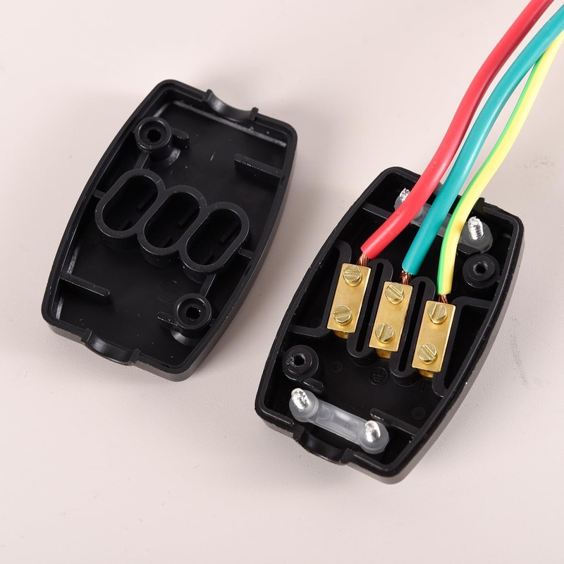 2 x 3 Terminal Electrical Junction Box Flex Connector, Black