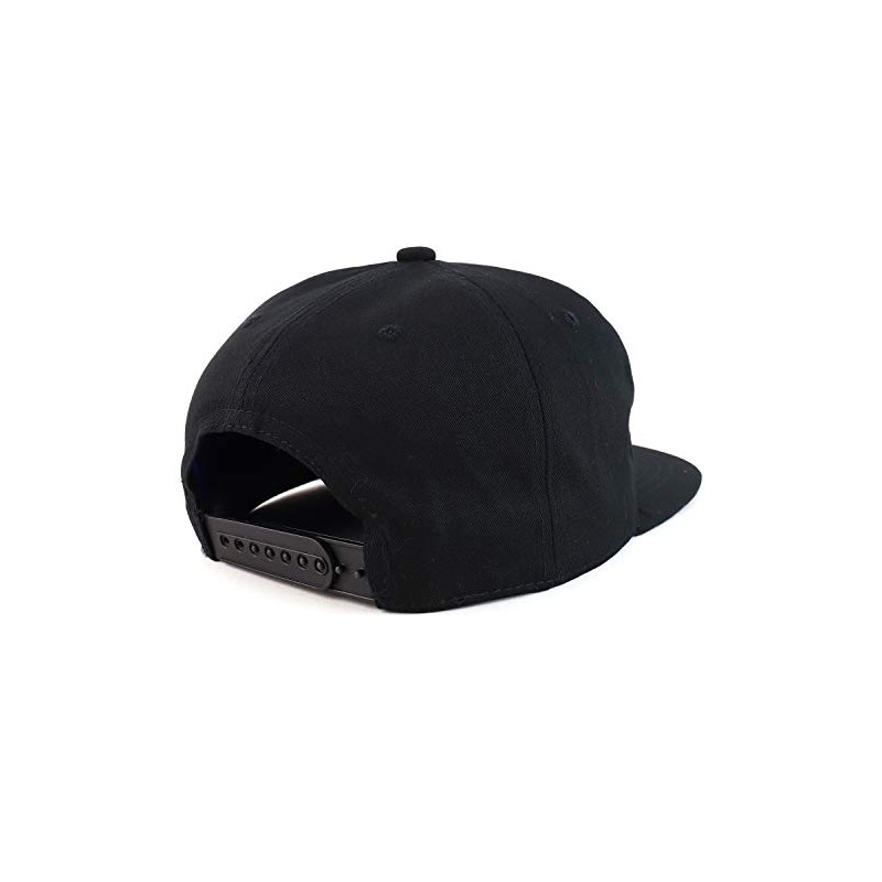 Trendy Apparel Shop Plain Unstructured 5 Panel Flat Bill Snapback