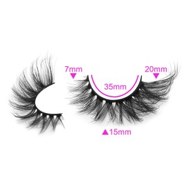 False Eyelashes Cat Eye Lashes Dramatic Fake Eyelashes Natural Look 7 Pairs 10-20 MM Fox Eye 8D Wispy Fluffy Extension Pack Volume Thick Faux Mink Lashes Cruelty Free Light