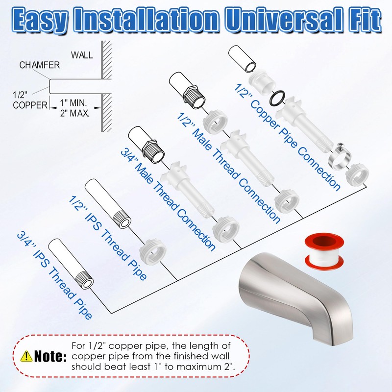 Enhon 3 Handle Shower Faucet Set Compatible with Pfister Verve