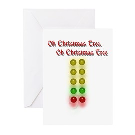 CafePress Drag Race Christmas Tree Greeting Card (20-pack), Note Card with Blank Inside, Birthday Card Glossy