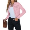 Roskiky Cropped Jean Jacket Women's Fashion Short Denim Shacket Jacket