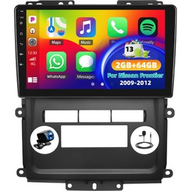 UNITOPSCI 2G+64G Android Car Stereo for Nissan Frontier Xterra 2009-2012 Wireless CarPlay Android Auto, 9 Inch HD Touchscreen GPS Navigation Bluetooth Mirrorlink WiFi FM/RDS SWC, AHD Rear Camera Mic