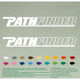 Pair of Pathfinder Boat Compatible Replacement Restoration Decals Vinyl Stickers Outboard Motor Set of 2 (12", White 010)