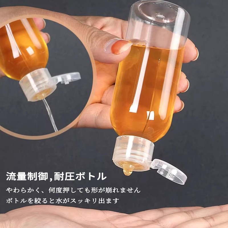 FuoooooGui Plastic Refillable Bottle 30ml Set of 4 Label Bottles
