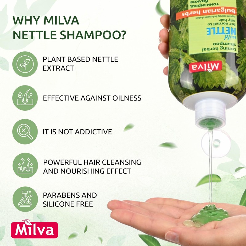 Nettle Shampoo – Helps Regulate Sebum Production, Reduce Dandruff &