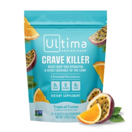 Ultima Replenisher Crave Killer Supplement and Electrolytes Powder – Tropical Fusion, 14 Stickpacks – Hydration Packets That Kick Cravings to The Curb