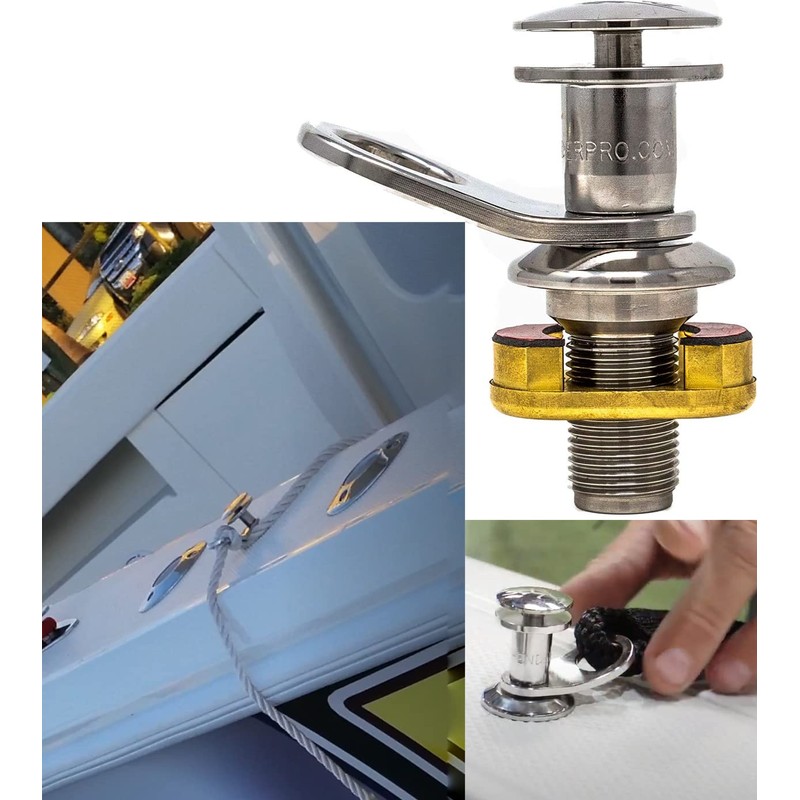 JIAD 3/8'' Quick Release Boat Fender Holder Kit - Marine