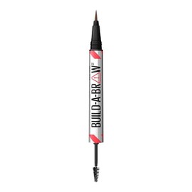 Maybelline Build A Brow Pluma de cejas y gel sellador 2 en 1 Build A Brow Tono medium brown, trazos delgados que rellenan con precisión y pinta con naturalidad, cejas más pobladas, reales y naturales