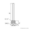 Immersion Sleeve Stainless Steel V4A, G 1/2 Inch, Installation Length