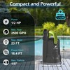 FLUENTPOWER Sump Pump, 1/2HP Submersible Water Pump, 2500GPH Utility Pump