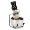 3Pcs/Set Shaving Tool Kit Brush with Stainless Steel Bowl Bracket