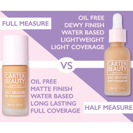 Carter Beauty By Marissa Carter Half Measure Dewy Foundation - Buildable, Light-To-Medium Sheer Finish - Vegan And Cruelty Free, Paraben And Sulfate Free - Sticky Toffee - 1.01 OZ