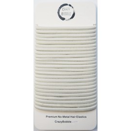 24 Platinum Blonde Crazy Bobble® Premium Non-Metal Hair Elastics Hair Bands 4mm Thick Hair Ties