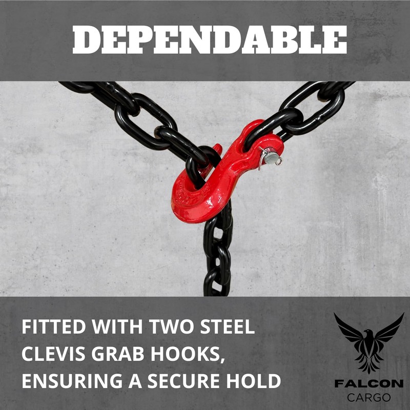 Falcon Cargo 3/8" X 10' Grade 80 Transport Binder Chain