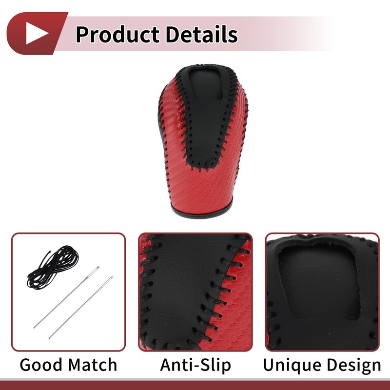 X AUTOHAUX Anti-Slip Gear Shift Knob Cover Car Stick Shifting