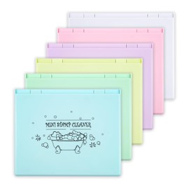 6PCS Stamp Scrubber -Stamp Cleaning Pad for Stamps,Dual-Sided Stamp Cleaning Pad with Synthetic Bristles,Stamping Tool Cleaning Cling & Foam & Clear & Rubber Stamps 5.9x4.8inch(6 Colors)