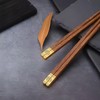 HannaFires Chinese Chopsticks and Spoon Gift Set – Brass 'Fu'