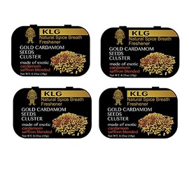 4pk Gold Cardamom Seeds Cluster 10 Gram Natural Spice Breath Freshener