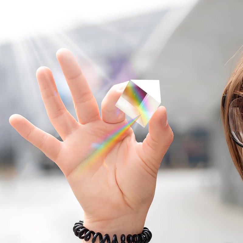 4 Pcs Crystal Optical Glass Prism, 30mm Triangular Prism for