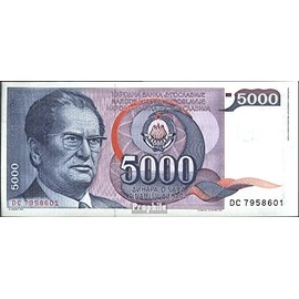 Prophila Collection Banknote Yugoslavia Pick-Nr: 93a UNC 1985 5,000 Dinara (Banknotes for Collectors - No Payment Method)