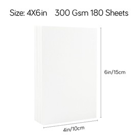 rugwioyu Watercolor Paper Pad 140lb/300gsm 4x6 inches 30 Sheets White Cotton Textured Laid Art Pad Watercolor Sketchbook Mixed Media Paper Painting Paper