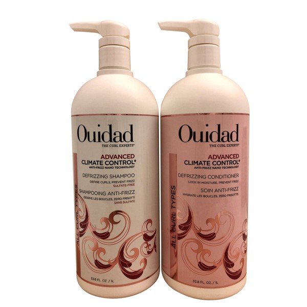 Ouidad Advanced Climate Control Defrizzing Shampoo & Conditioner Set Each 33.8