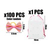 DHSBGWSX 100 corde per capelli con fiocco, 1 borsa portaoggetti,