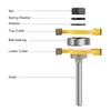 Yueqing Zhongji 2pcs 1/4" Tongue and Groove Router Bit Set,