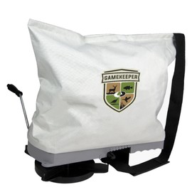 BioLogic Hand Seeder, Handheld Broadcast Spreader with Calibrated Flow Rate Adjuster, Water-Resistant Fabric with Adjustable Shoulder Strap, Capacity 25 lb