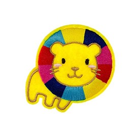 Miniblings Lion Rainbow Coloured Mane Kids Patch Hotfix Iron On Predator 68X65Mm