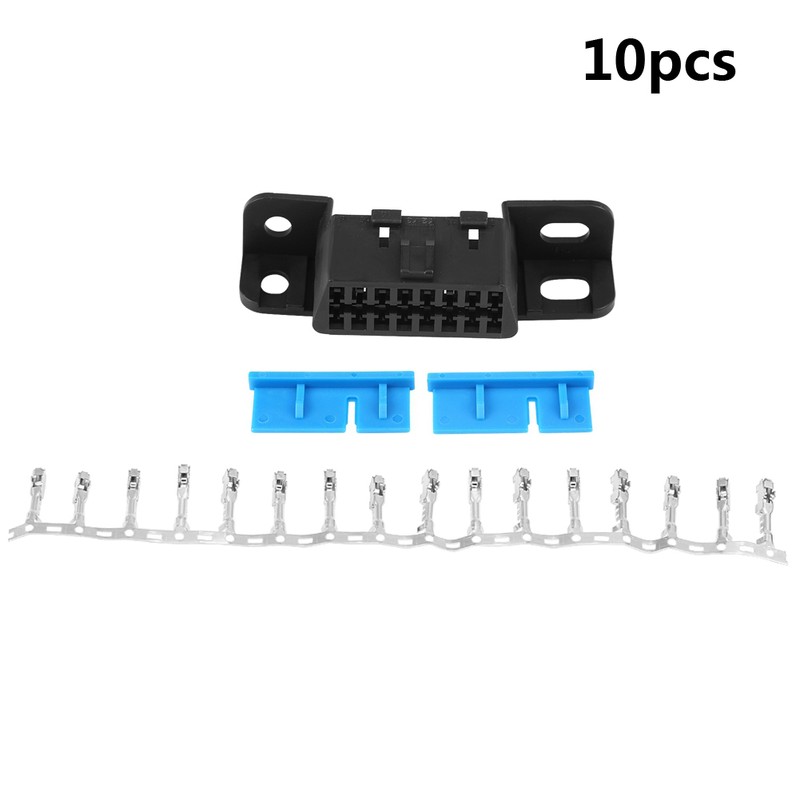 OBD2 II 16Pin Female Connector OBDII Cable Car Auto Adapter