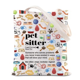 TGBJE Best Pet Sitter Ever Tote Bag Puppy Daycare Gift Pet Lover Gift Thank You Gifts For Dog Caregiver (C Pet Sitter Tote)