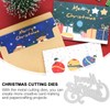 EXCEART 2pcs Merry Christmas Cutting Dies Metal Embossing Stencils Die