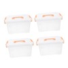 Levemolo 4pcs Storage Box Lid and Handle Double Organizer for