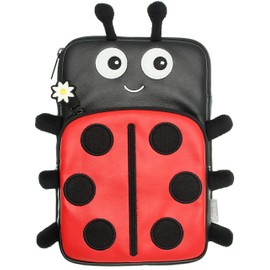 My Doodles Fun Novelty Children's Character Universal Case Cover Sleeve Pouch with Zip and Compatible with 7 inch Tablets - Ladybird
