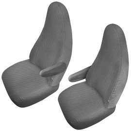 SAPUBK Front Seat Covers Replace for 2010-2021 Chevy Express Bucket Seats with Opening for Grab Handle on Passenger Side, Knitted Fabric Composite Soft Foam Lining Airmesh Breathable Seat Cover
