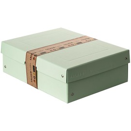Original Falken PureBox Pastel Made in Germany 100 mm High DIN A4 Green Storage Box with Lid Made of Sturdy Cardboard Vegan Gift Box Transport Box All-Purpose Box