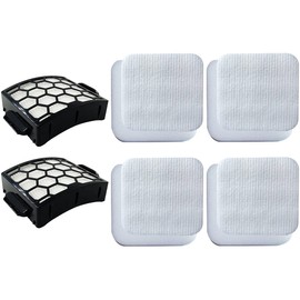 Dttery Filter Replacement for Shark Rotator Navigator Lift-Away ADV DuoClean PowerFins Upright Vacuum LA502, LA322, LA301, LA300, Part XFFK320, XHF320, 4 Foam, 4 Felt, 2 HEPA